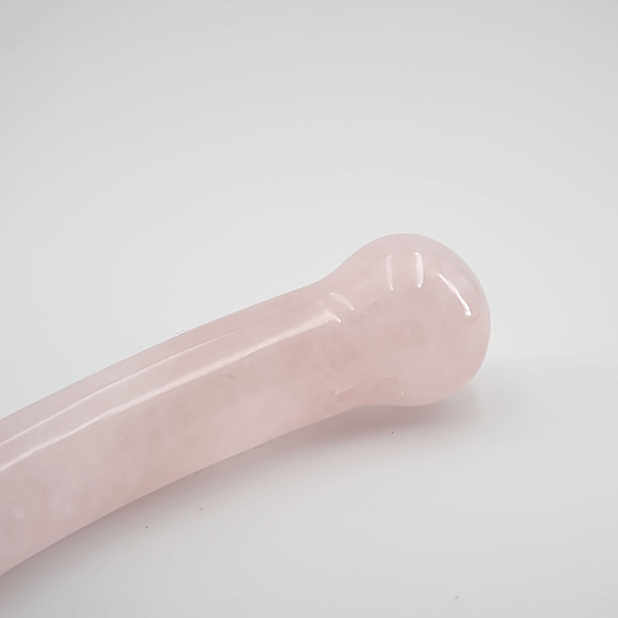 CrystalThrill Bulbous, Curved, Double End Rose Quartz / 7" Curvella