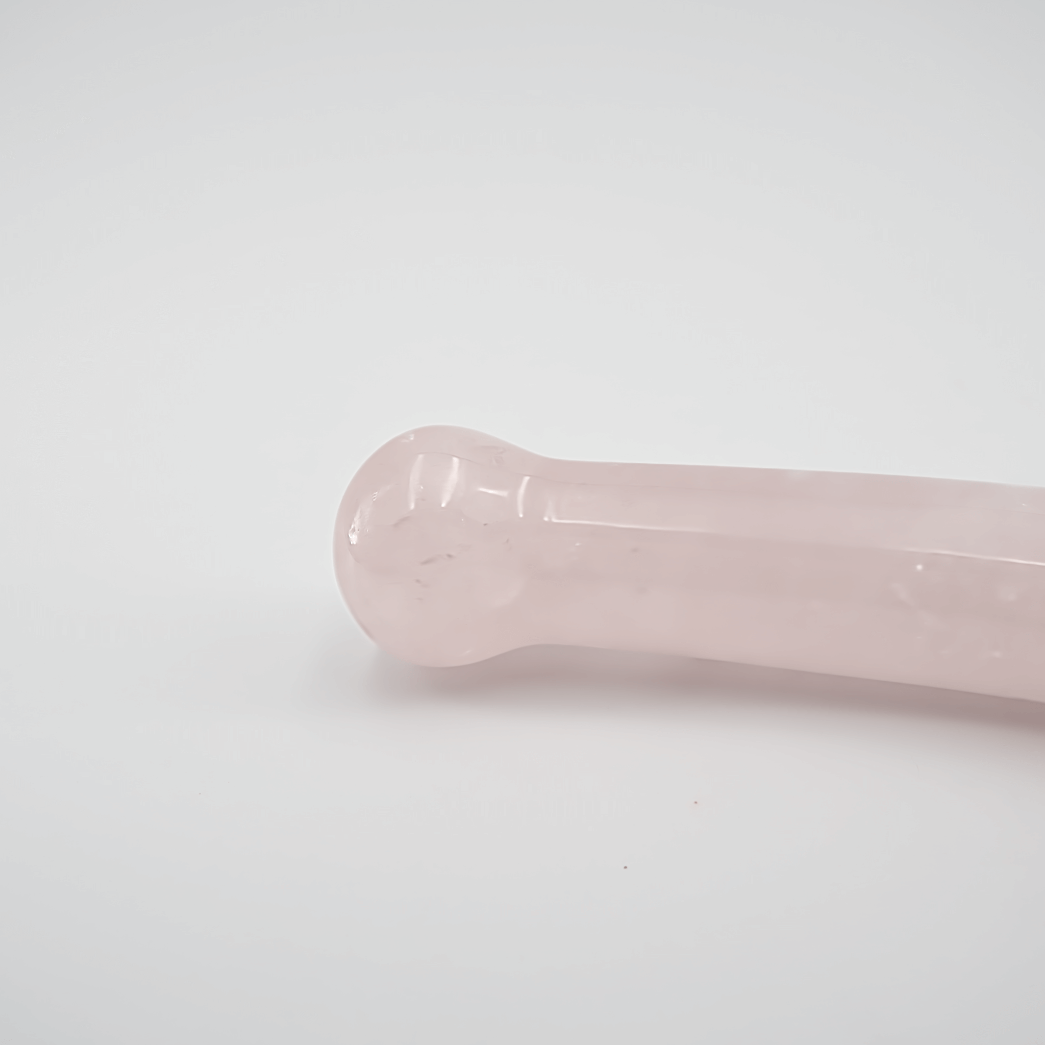 CrystalThrill Bulbous, Curved, Double End Rose Quartz / 7" Curvella