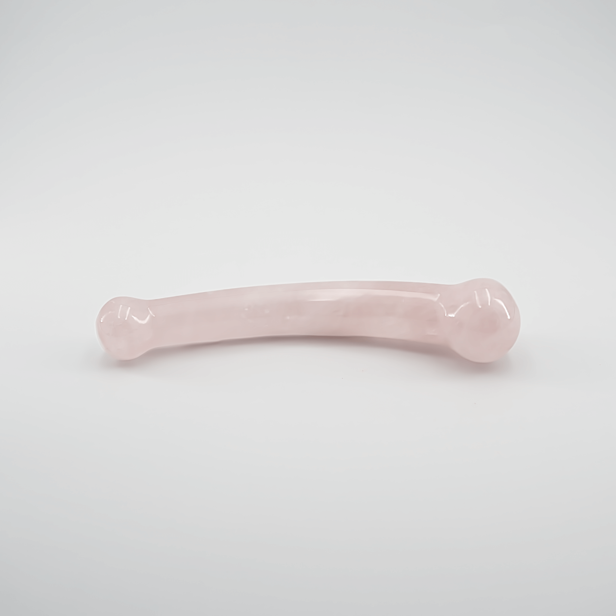 CrystalThrill Bulbous, Curved, Double End Rose Quartz / 7" Curvella