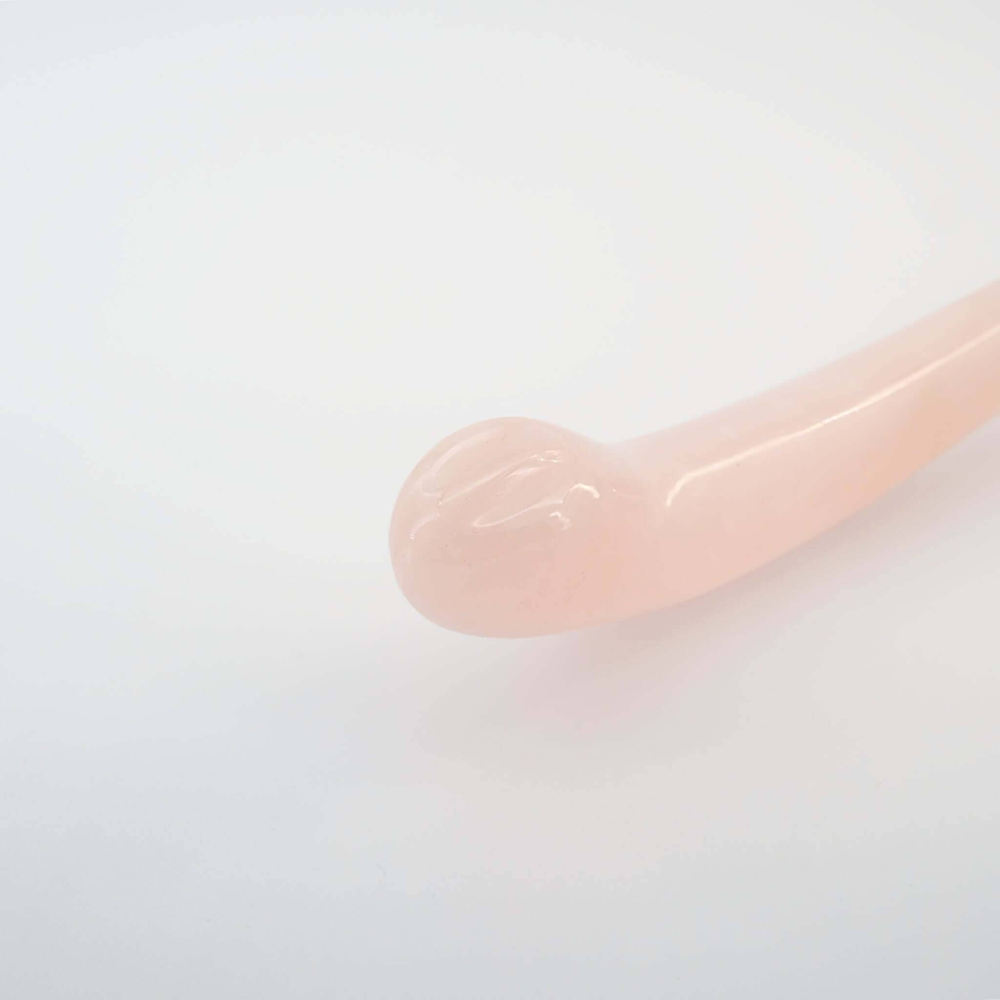 CrystalThrill Bulbous, Curved, Double End Rose Quartz / 7" Deluria