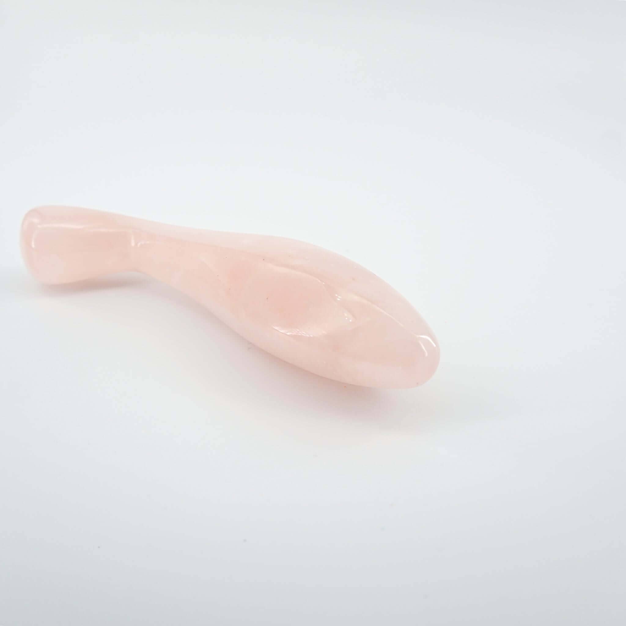CrystalThrill Bulbous, Curved, Double End Rose Quartz / 7" Sylora