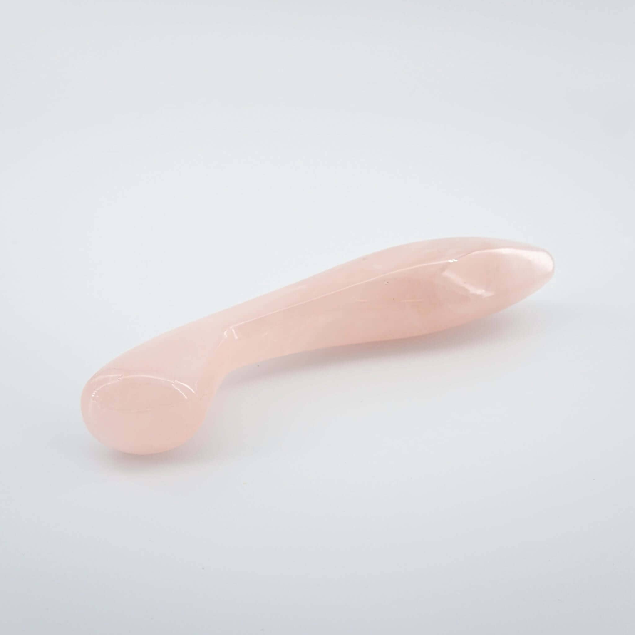 CrystalThrill Bulbous, Curved, Double End Rose Quartz / 7" Sylora
