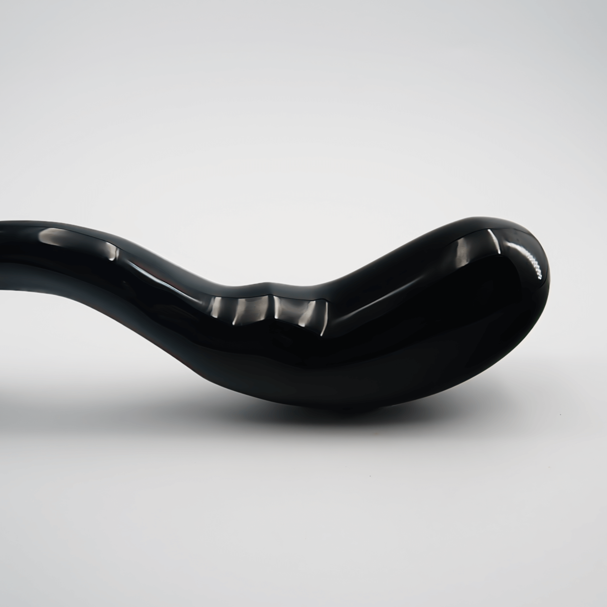 CrystalThrill Curved, Double End, Bulbous Black Obsidian / 10" Noctis