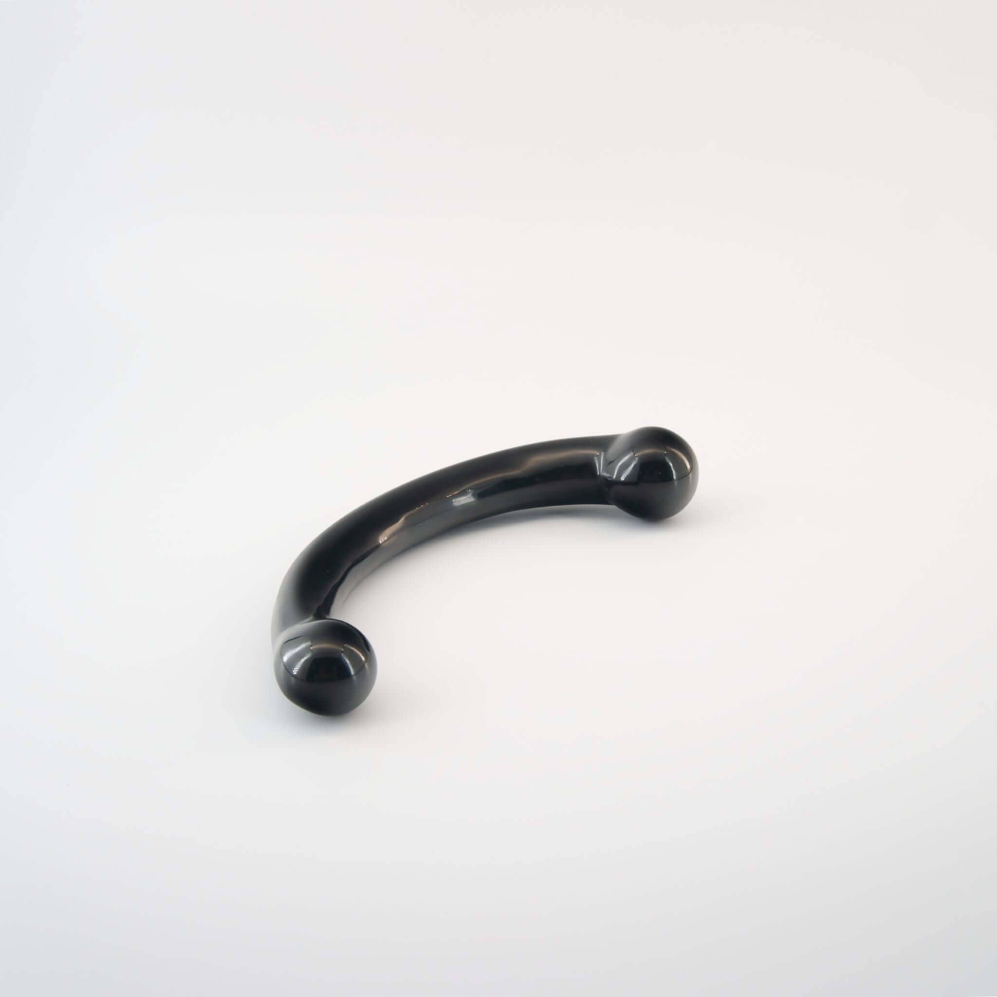 CrystalThrill Curved, Double End, Bulbous Black Obsidian / 7" Nythera