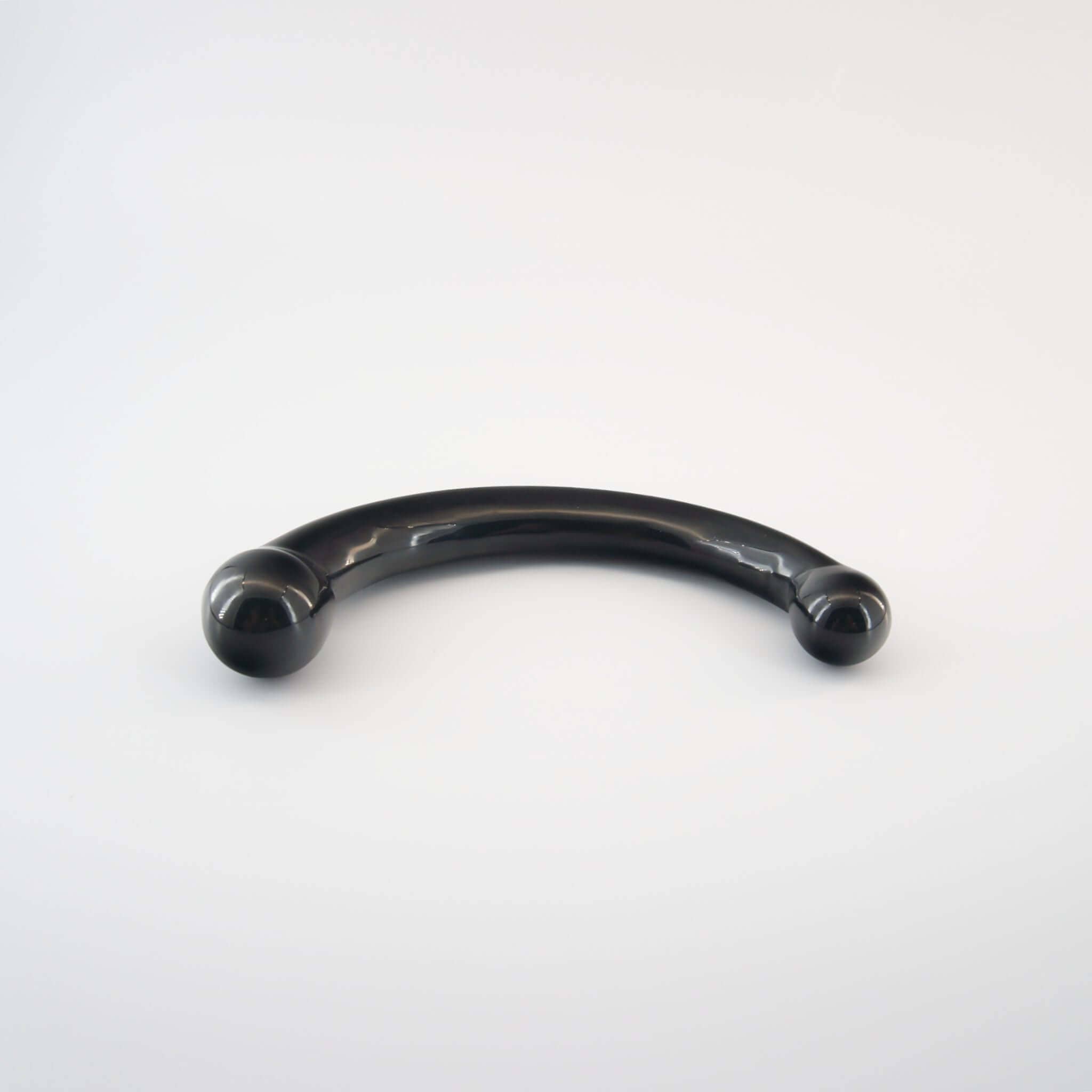 CrystalThrill Curved, Double End, Bulbous Black Obsidian / 7" Nythera