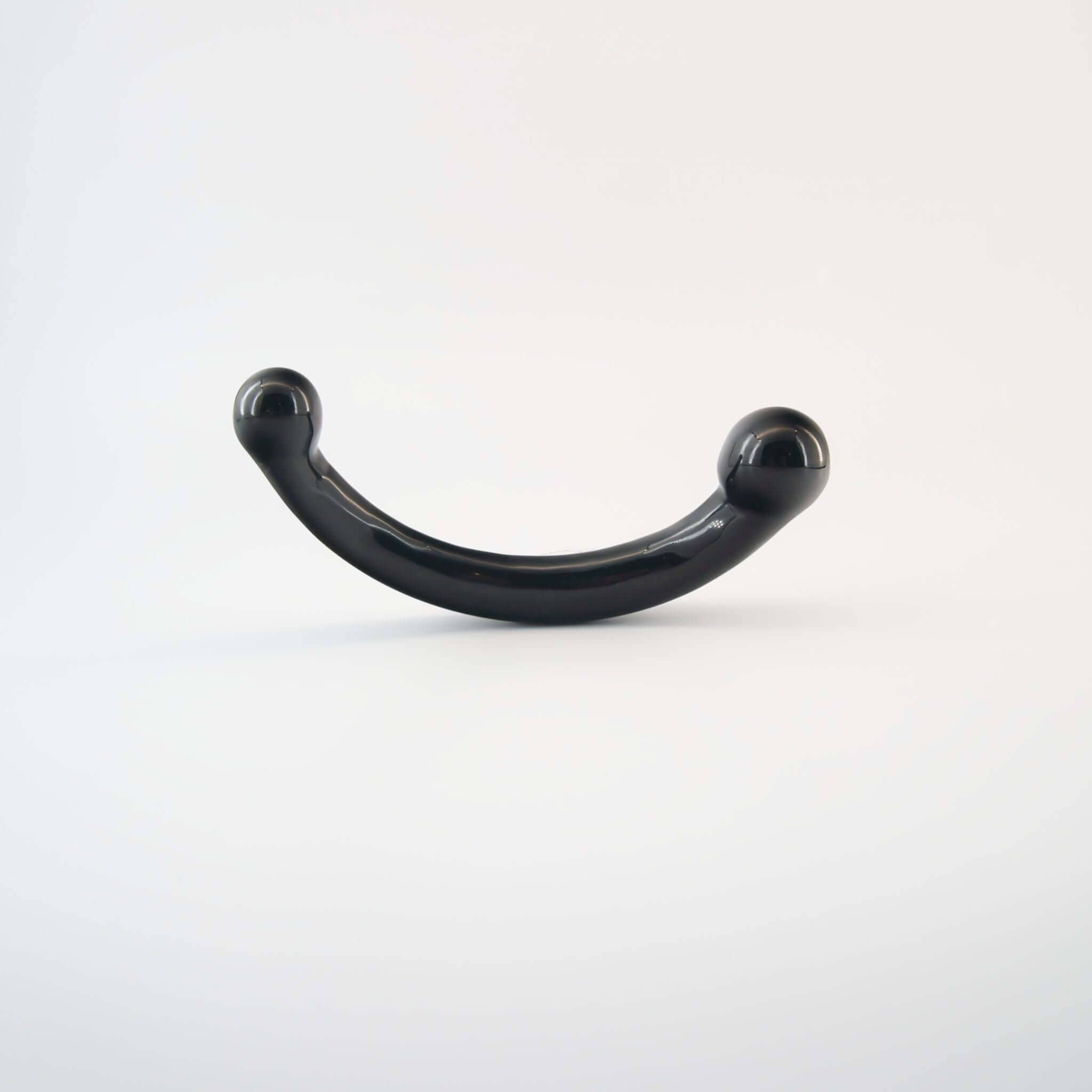 CrystalThrill Curved, Double End, Bulbous Black Obsidian / 7" Nythera