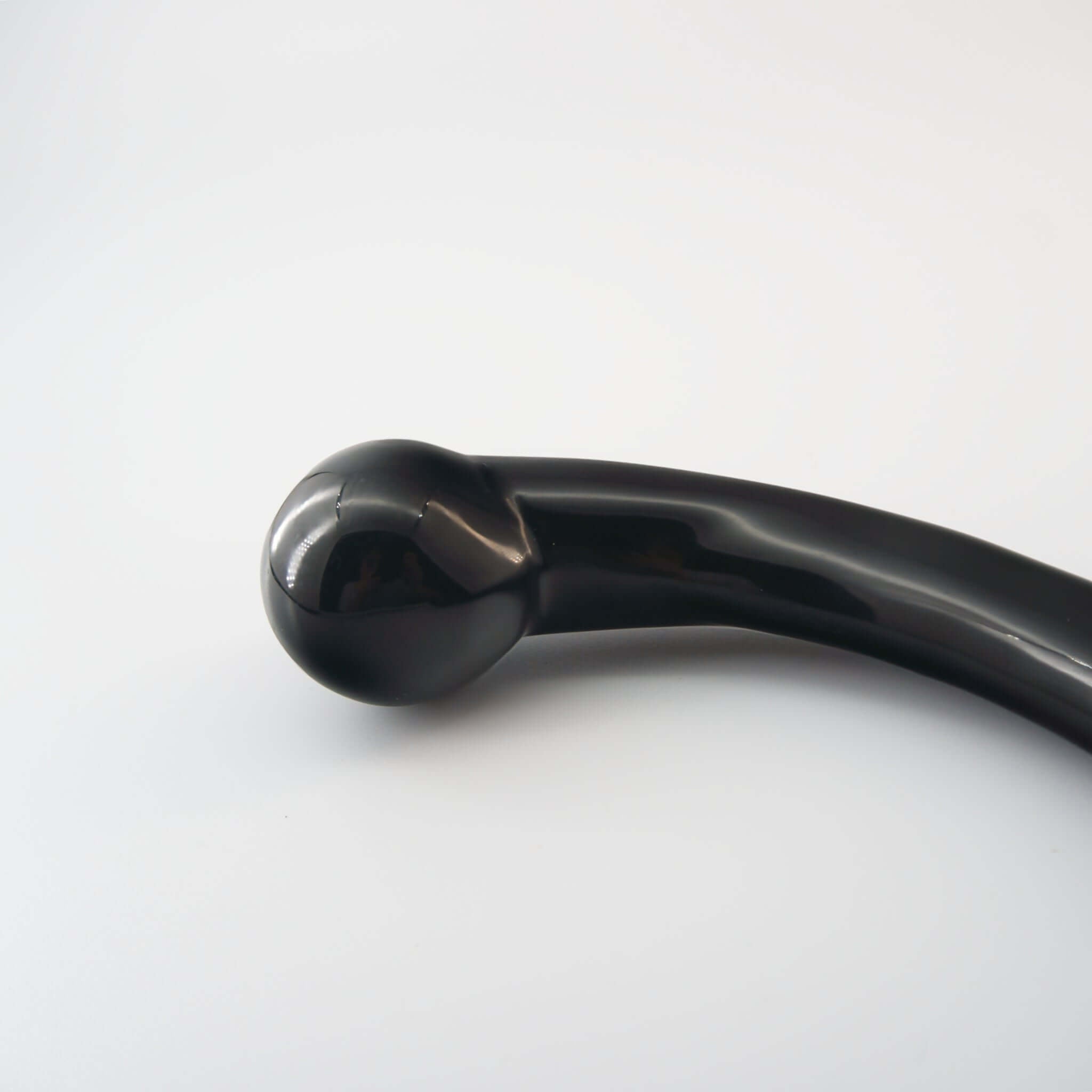 CrystalThrill Curved, Double End, Bulbous Black Obsidian / 8" Nytheris