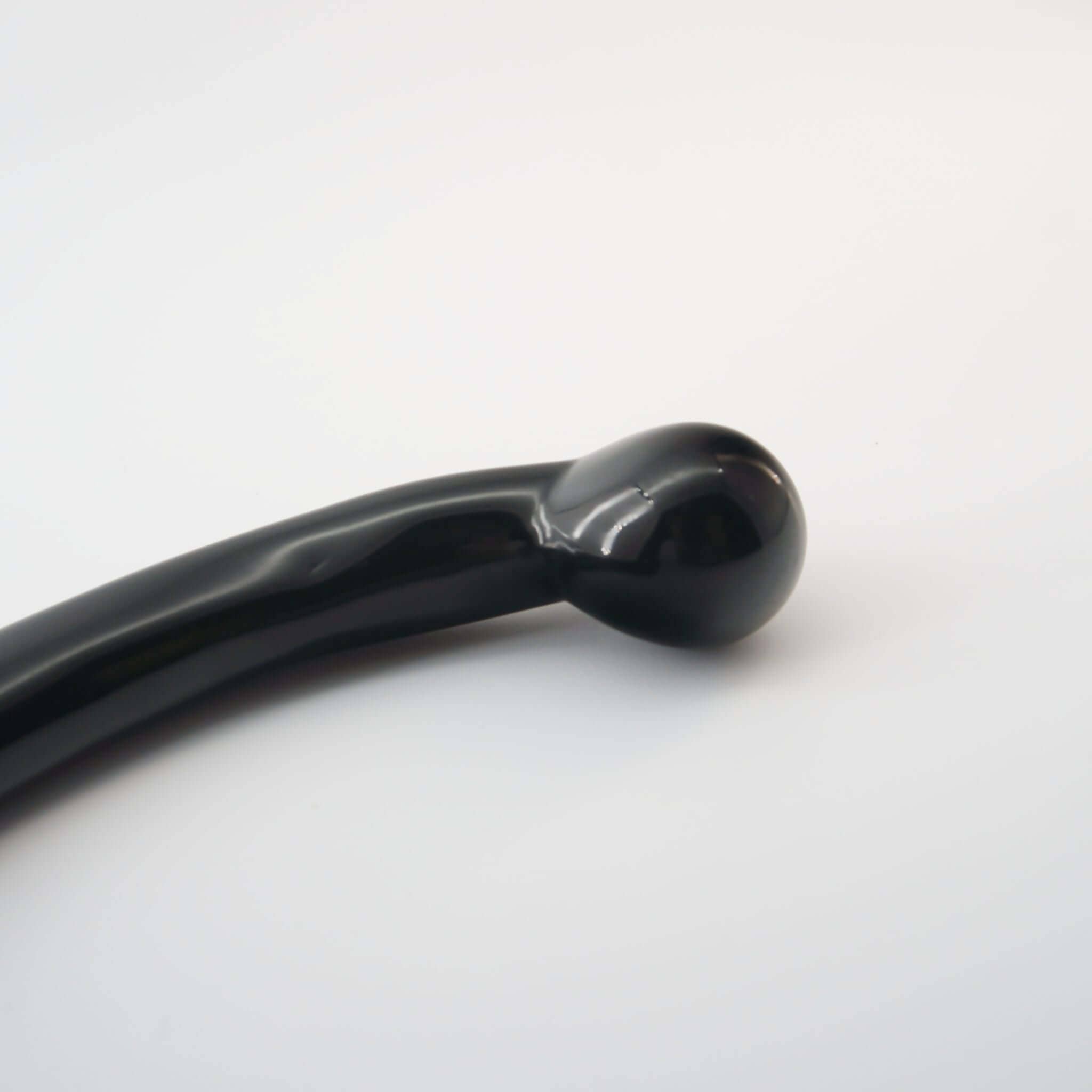 CrystalThrill Curved, Double End, Bulbous Black Obsidian / 8" Nytheris