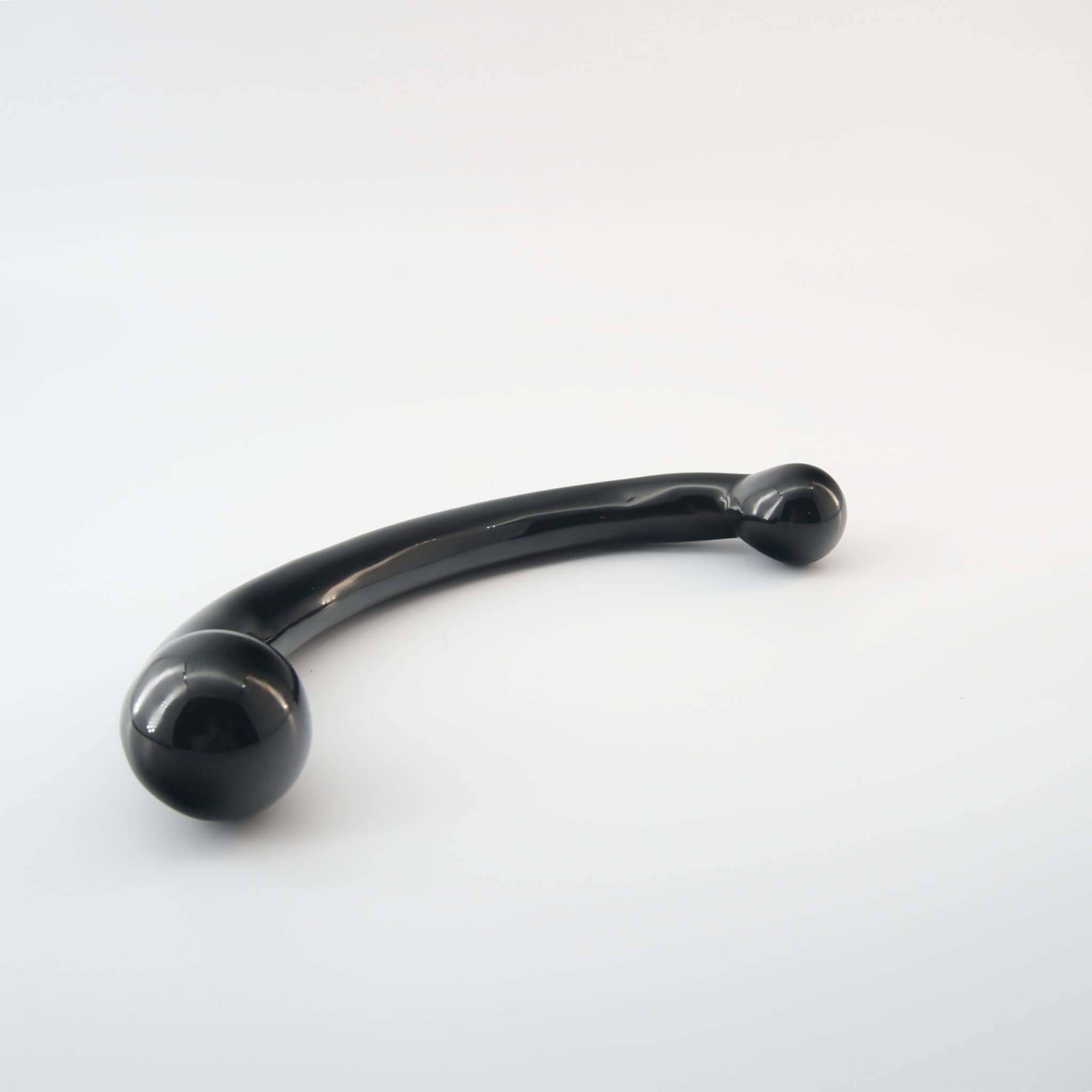 CrystalThrill Curved, Double End, Bulbous Black Obsidian / 8" Nytheris