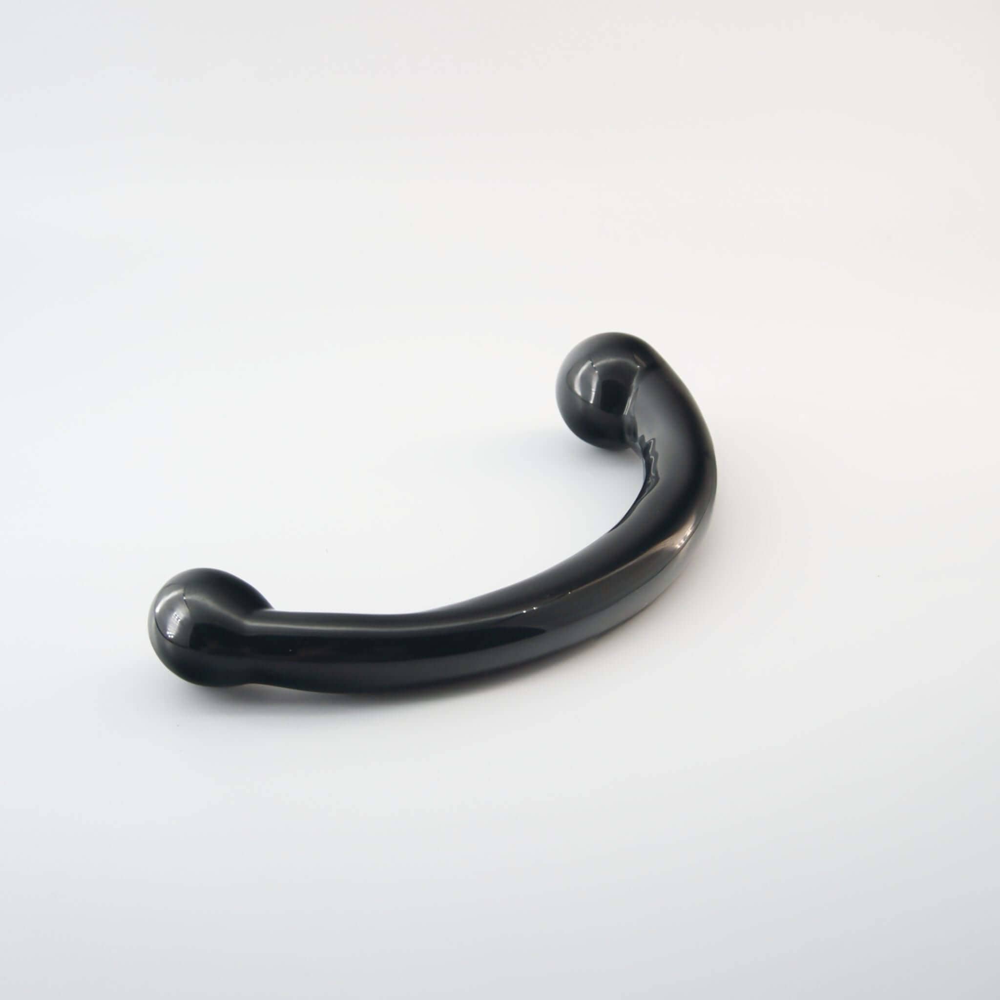 CrystalThrill Curved, Double End, Bulbous Black Obsidian / 8" Nytheris