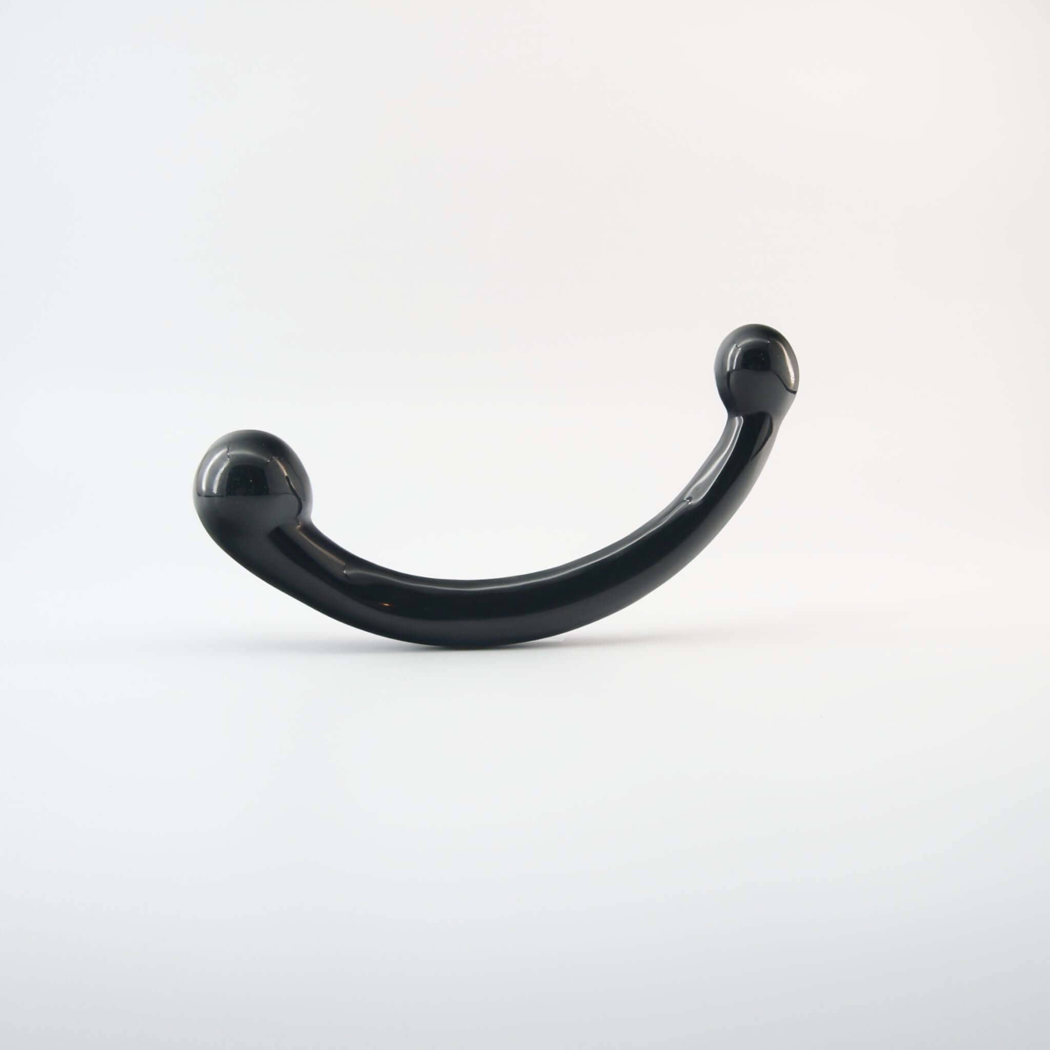 CrystalThrill Curved, Double End, Bulbous Black Obsidian / 8" Nytheris