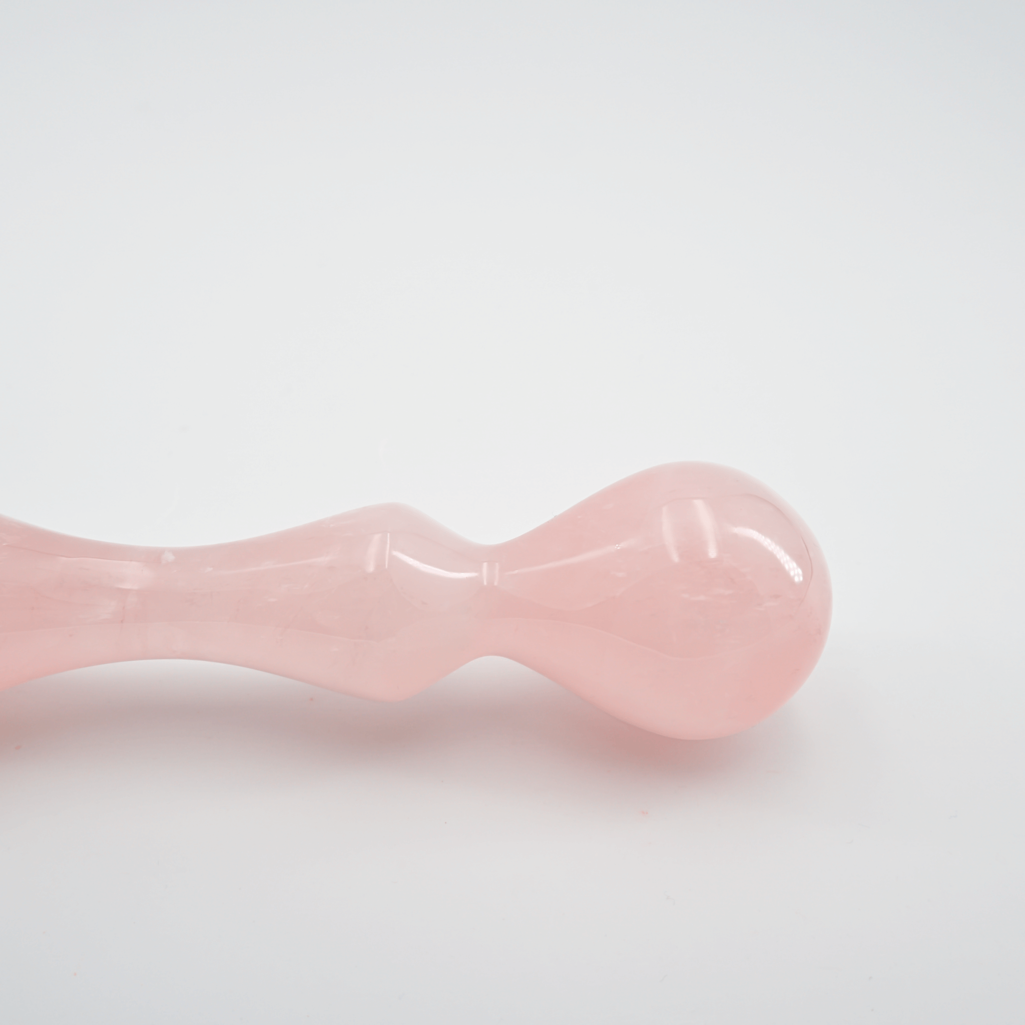 CrystalThrill Curved, Double End, Bulbous Rose Quartz / 7" Vitalis