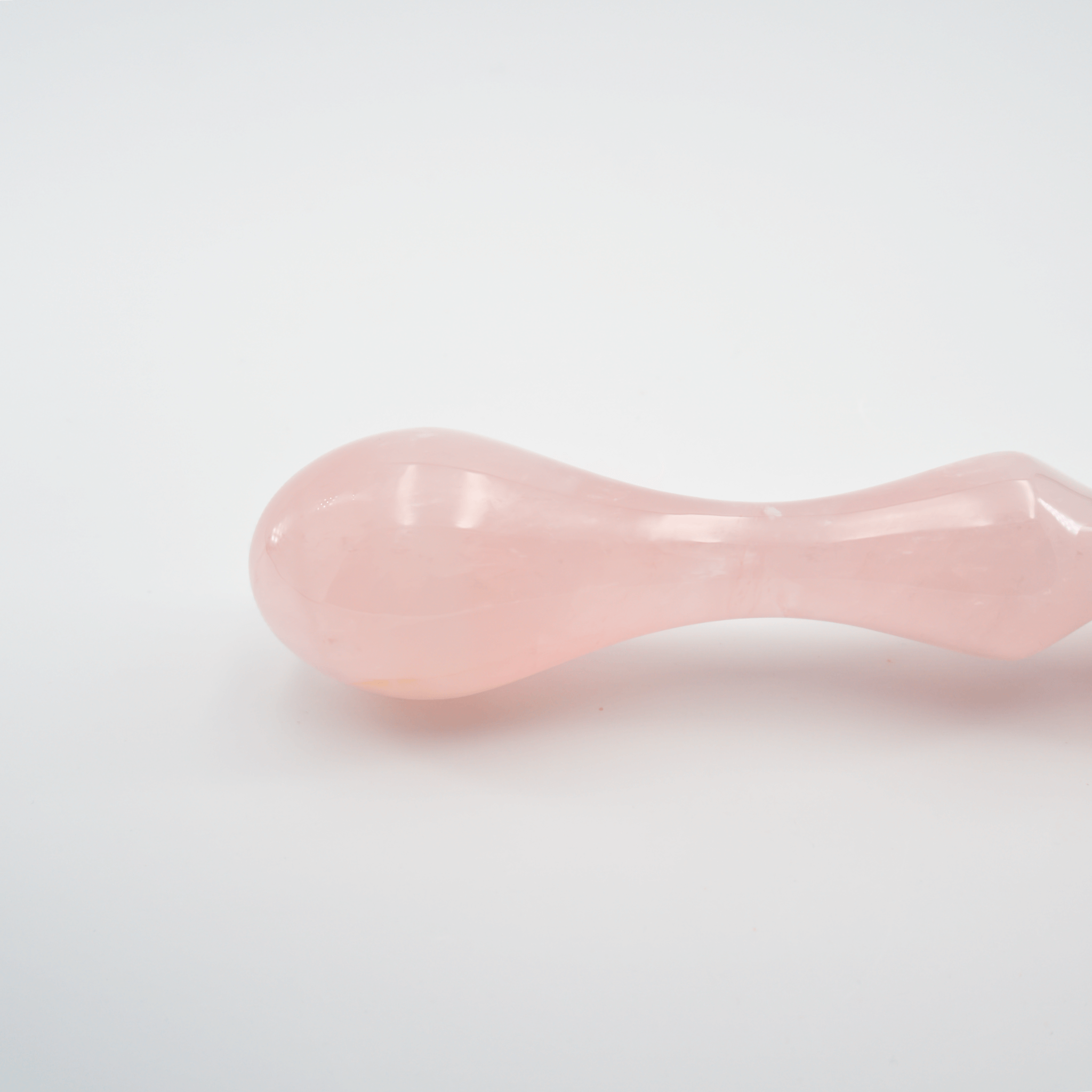 CrystalThrill Curved, Double End, Bulbous Rose Quartz / 7" Vitalis