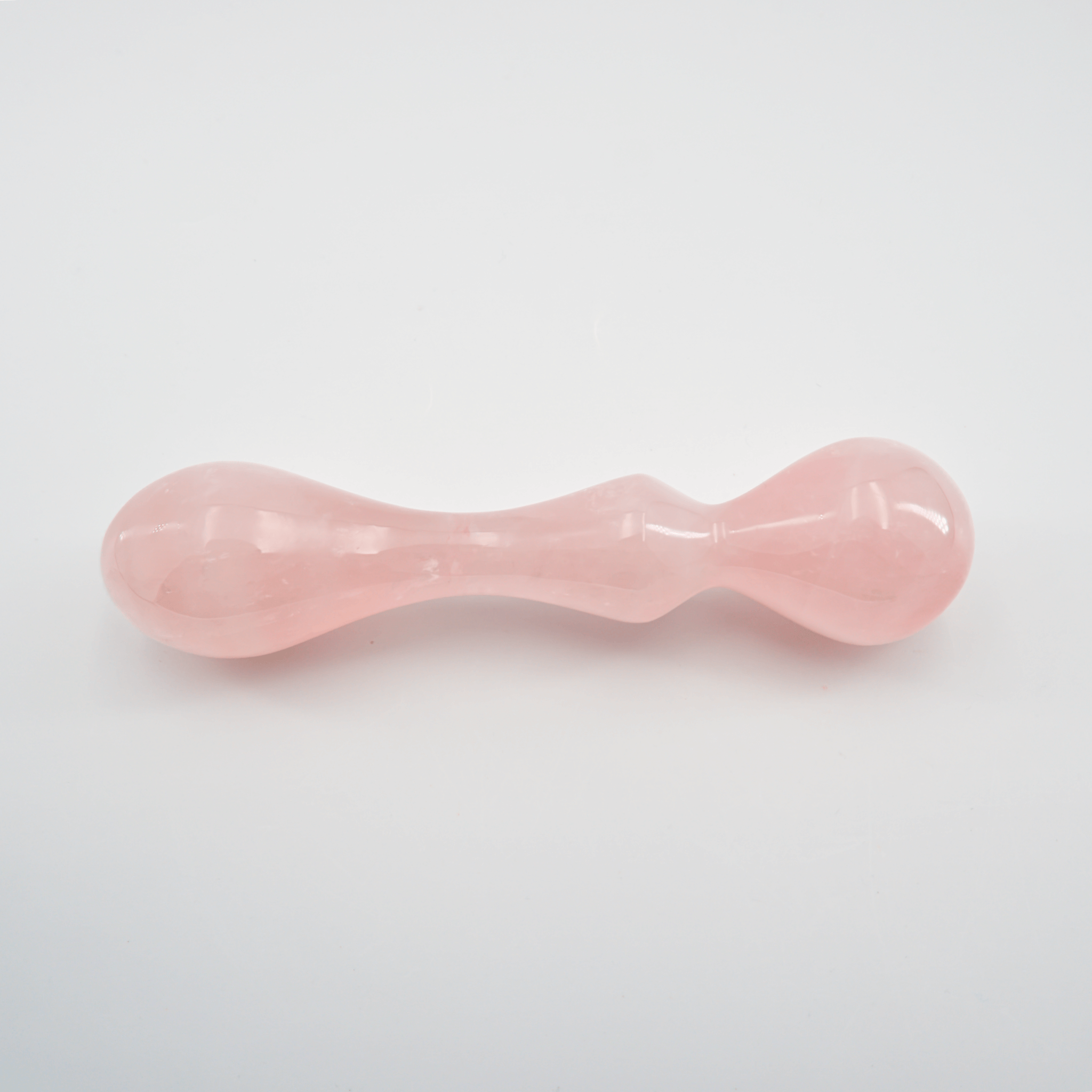 CrystalThrill Curved, Double End, Bulbous Rose Quartz / 7" Vitalis