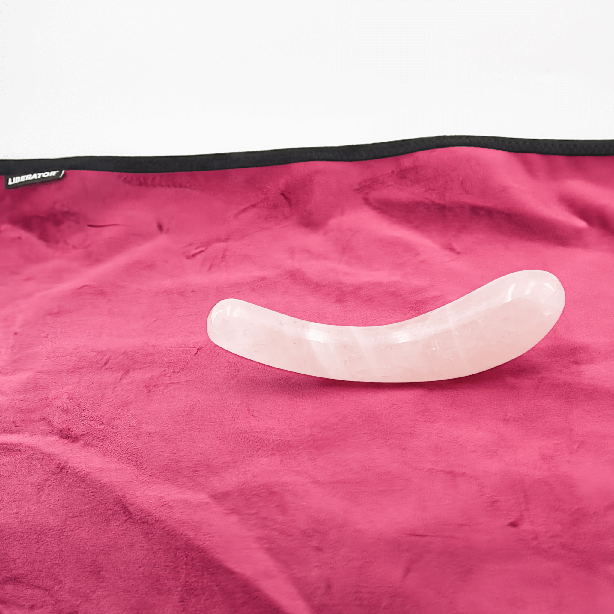 CrystalThrill Curved, Double End Rose Quartz / 7" Arcella