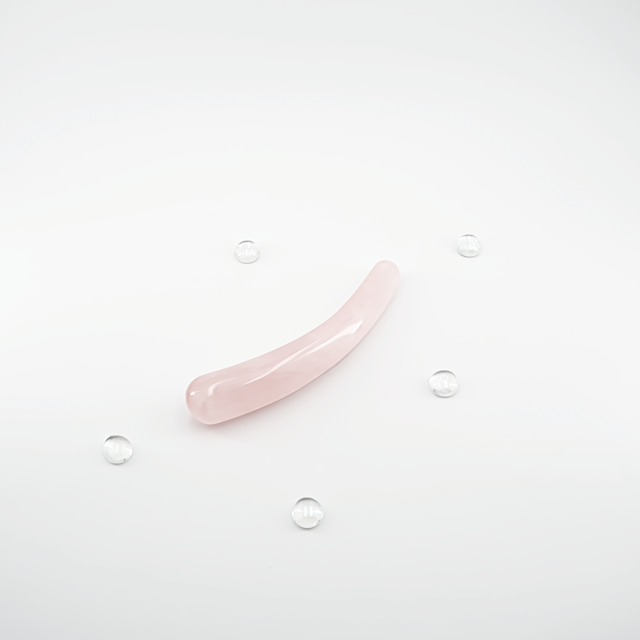 CrystalThrill Curved, Double End Rose Quartz / 7" Cresta