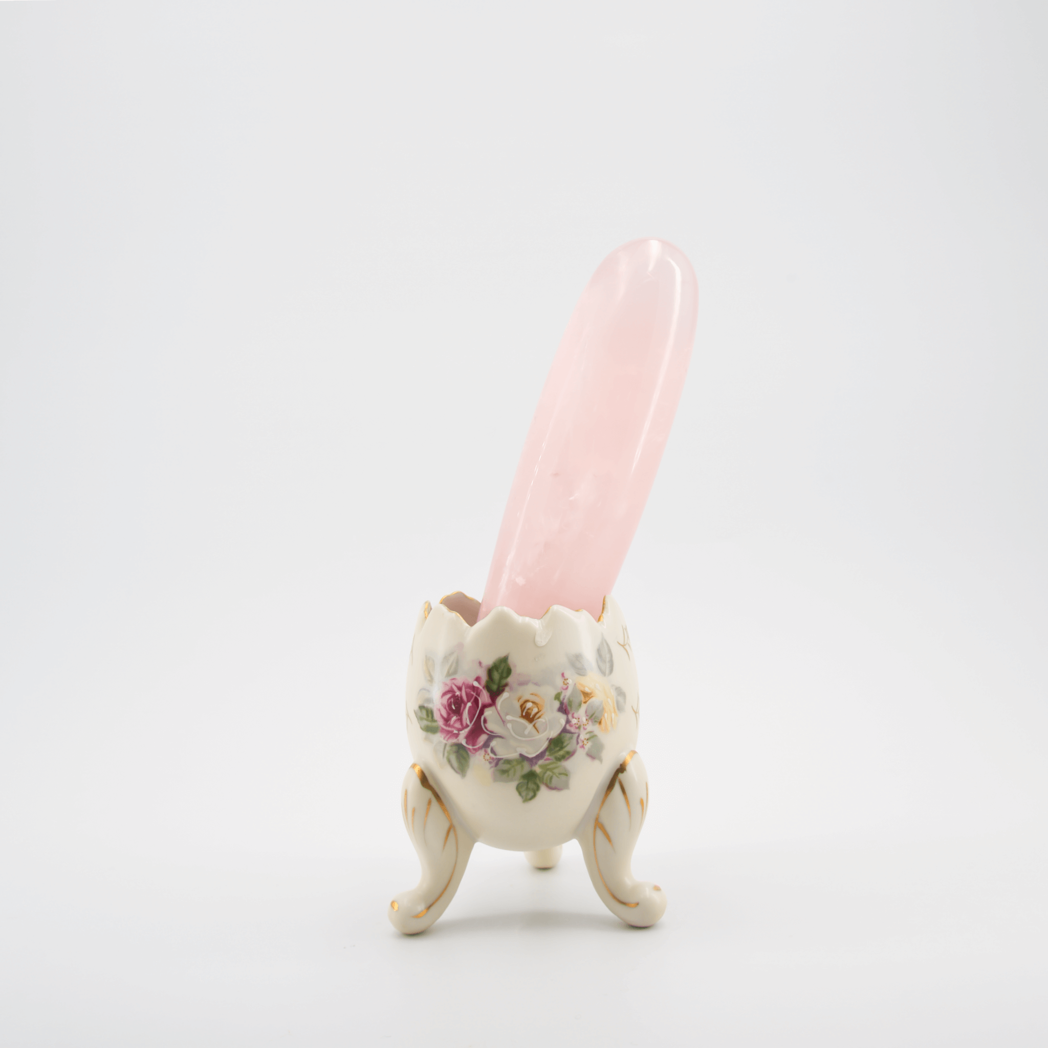 CrystalThrill Double End, Tapered Rose Quartz / 7" Taperella-R