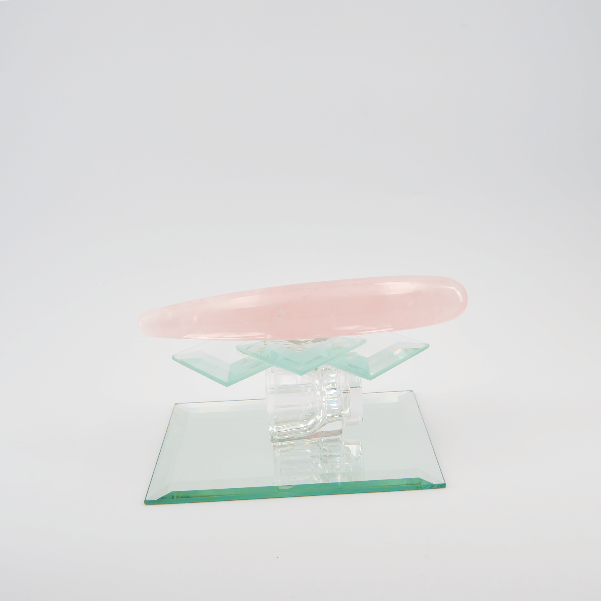 CrystalThrill Double End, Tapered Rose Quartz / 7" Taperis