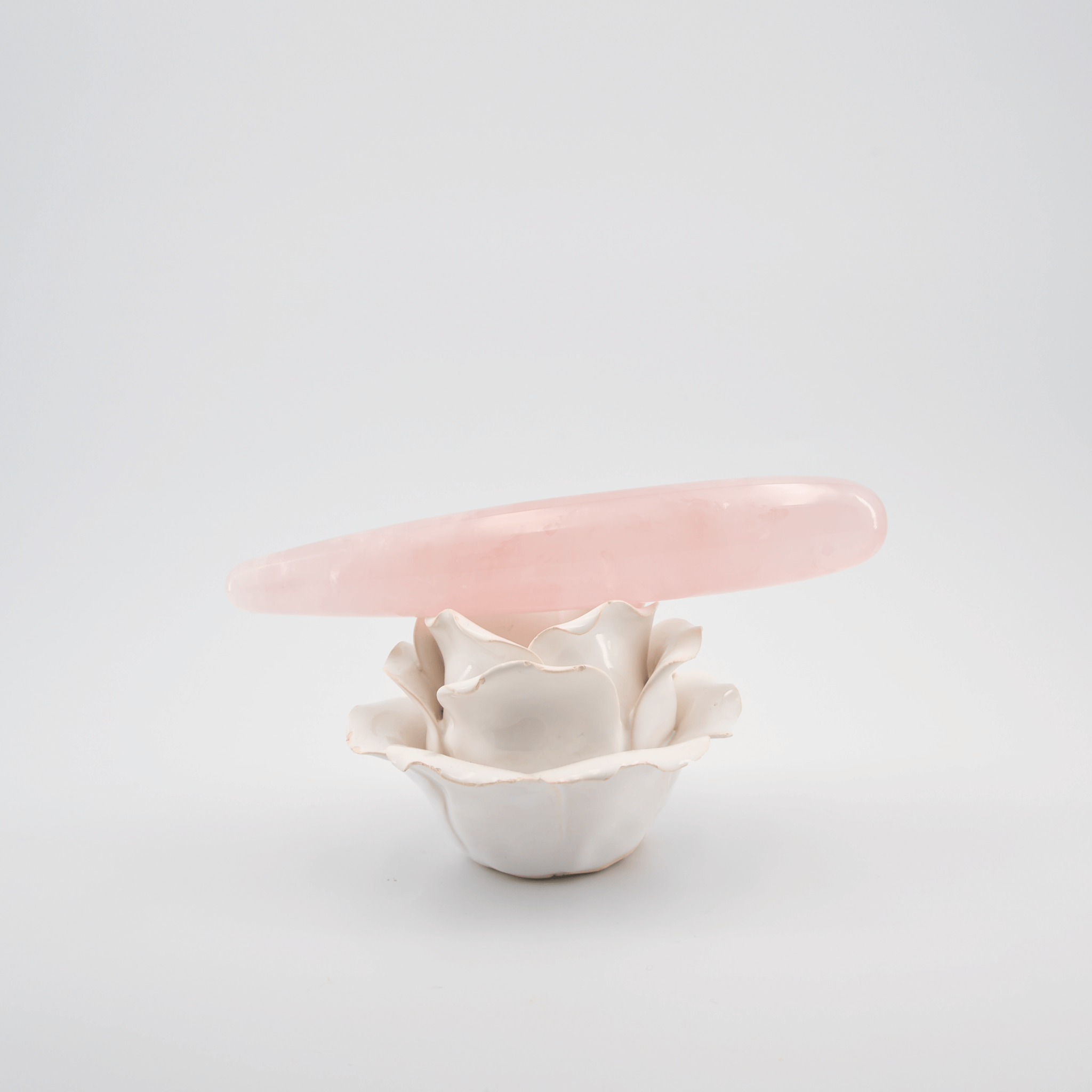 CrystalThrill Double End, Tapered Rose Quartz / 7" Taperis