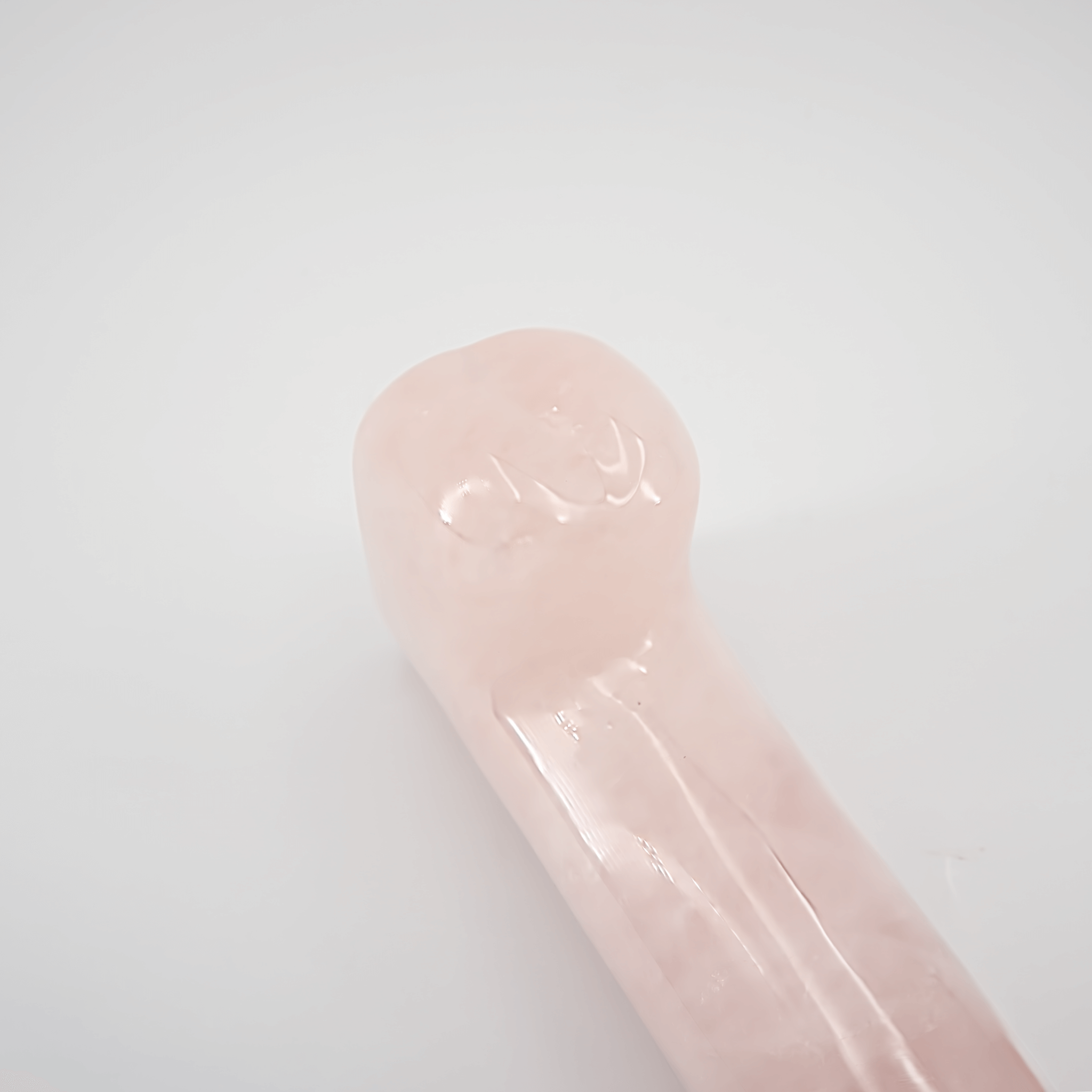 CrystalThrill Realistic, Curved, Bulbous, Ribbed Rose Quartz / 9" Erosen