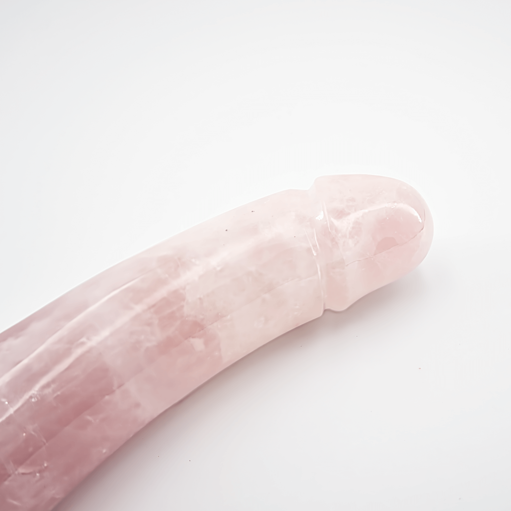 CrystalThrill Realistic, Curved, Bulbous Rose Quartz / 8" Arcora