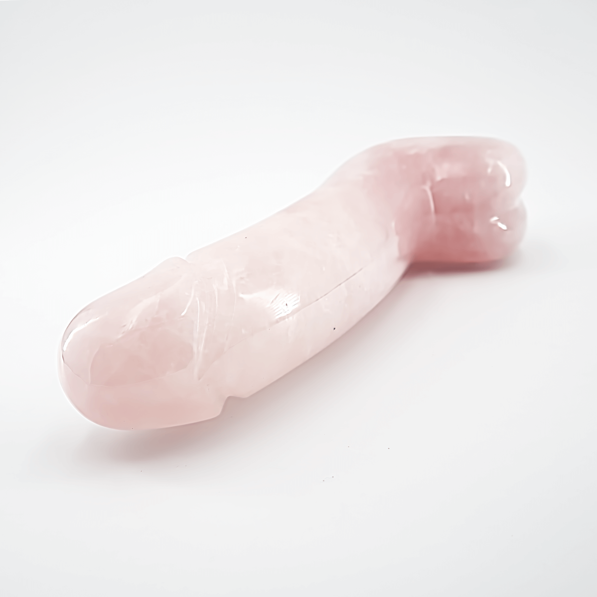 CrystalThrill Realistic, Curved, Bulbous Rose Quartz / 8" Arcora