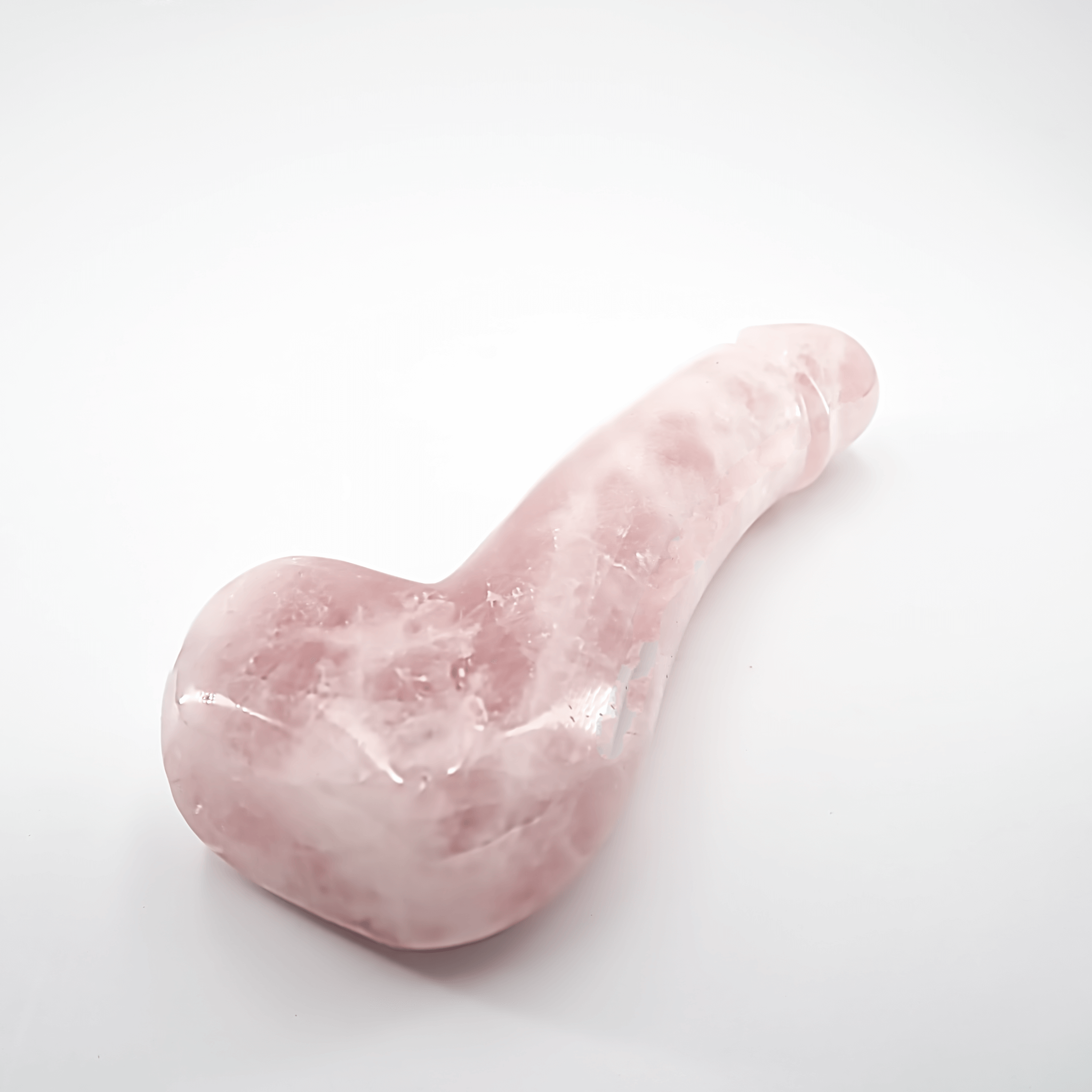 CrystalThrill Realistic, Curved, Bulbous Rose Quartz / 8" Arcora