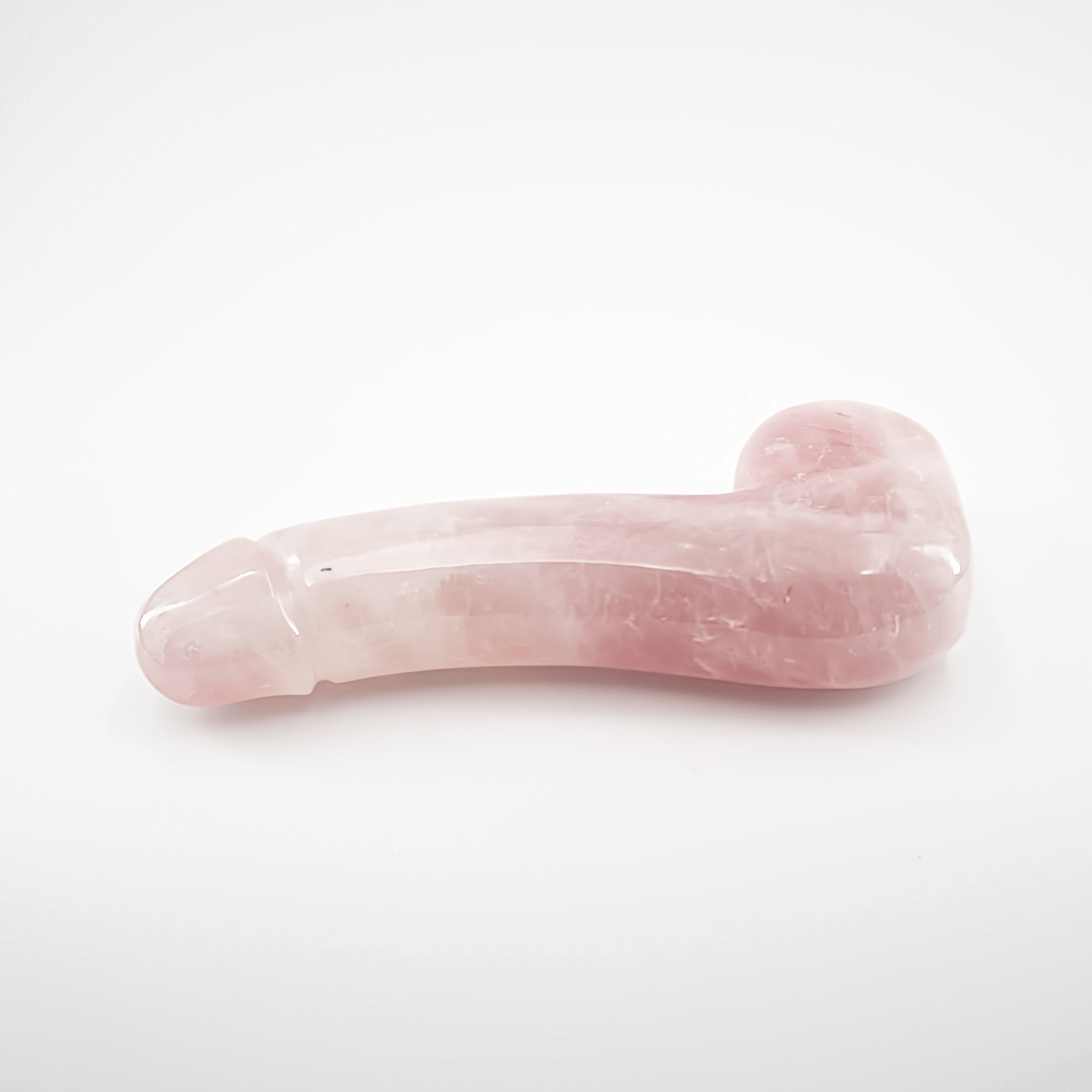 CrystalThrill Realistic, Curved, Bulbous Rose Quartz / 8" Arcora