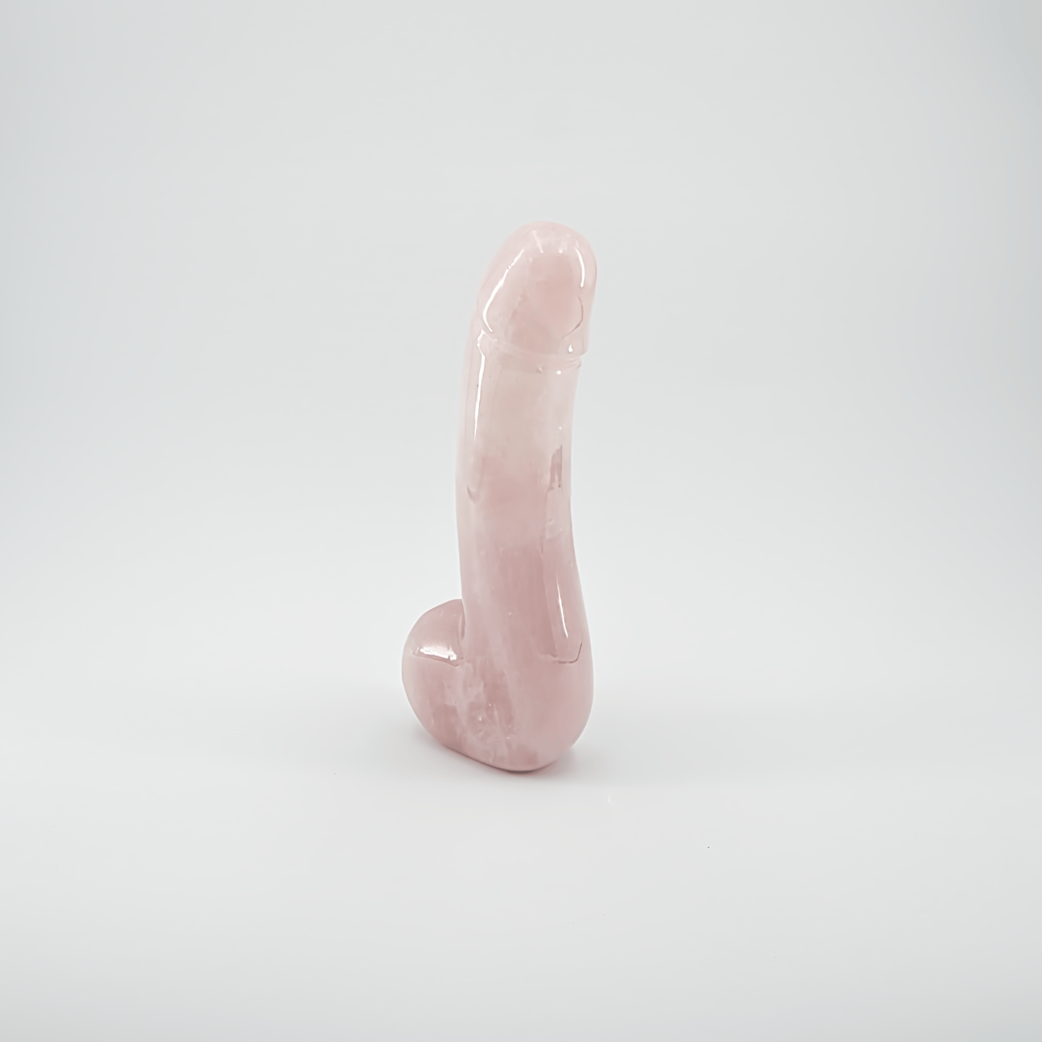 CrystalThrill Realistic, Curved, Bulbous Rose Quartz / 8" Arcora