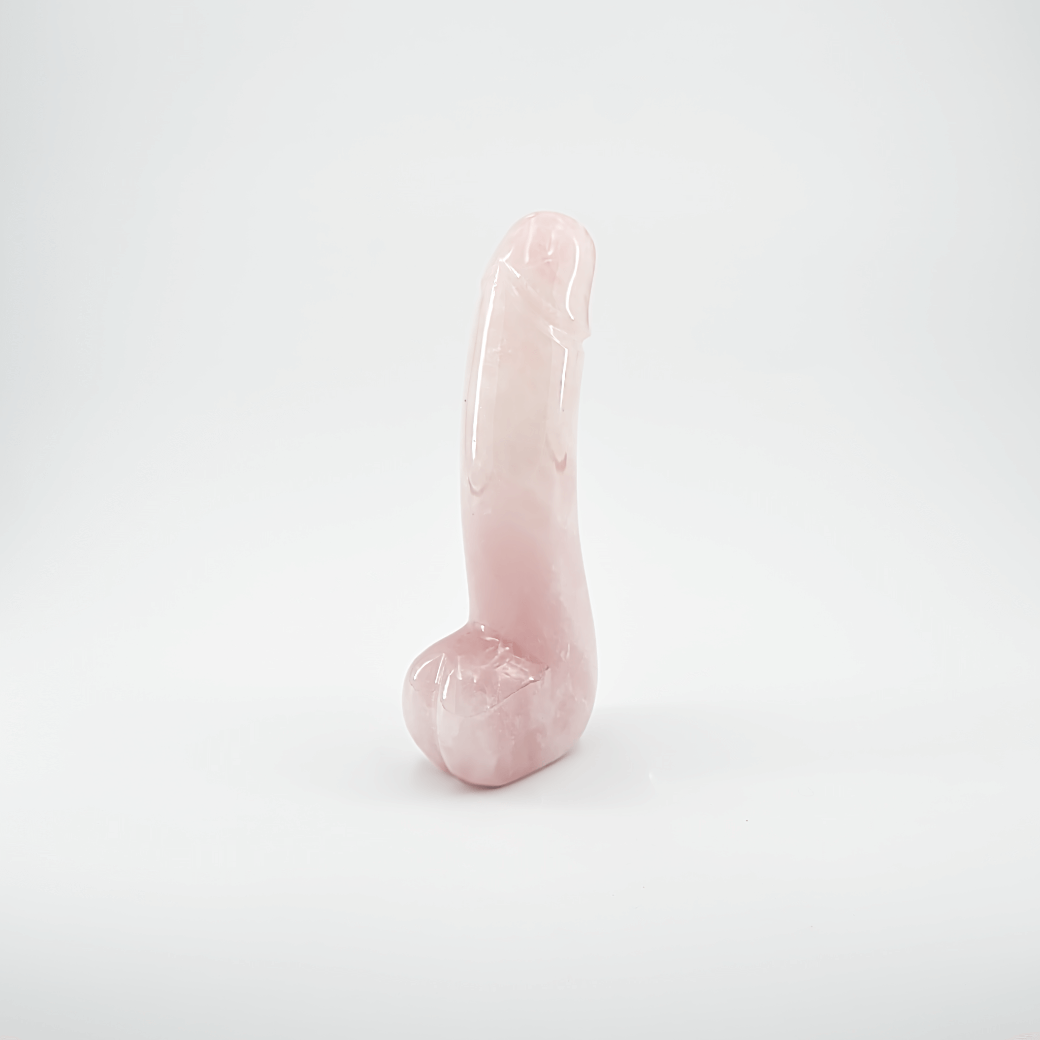 CrystalThrill Realistic, Curved, Bulbous Rose Quartz / 8" Arcora