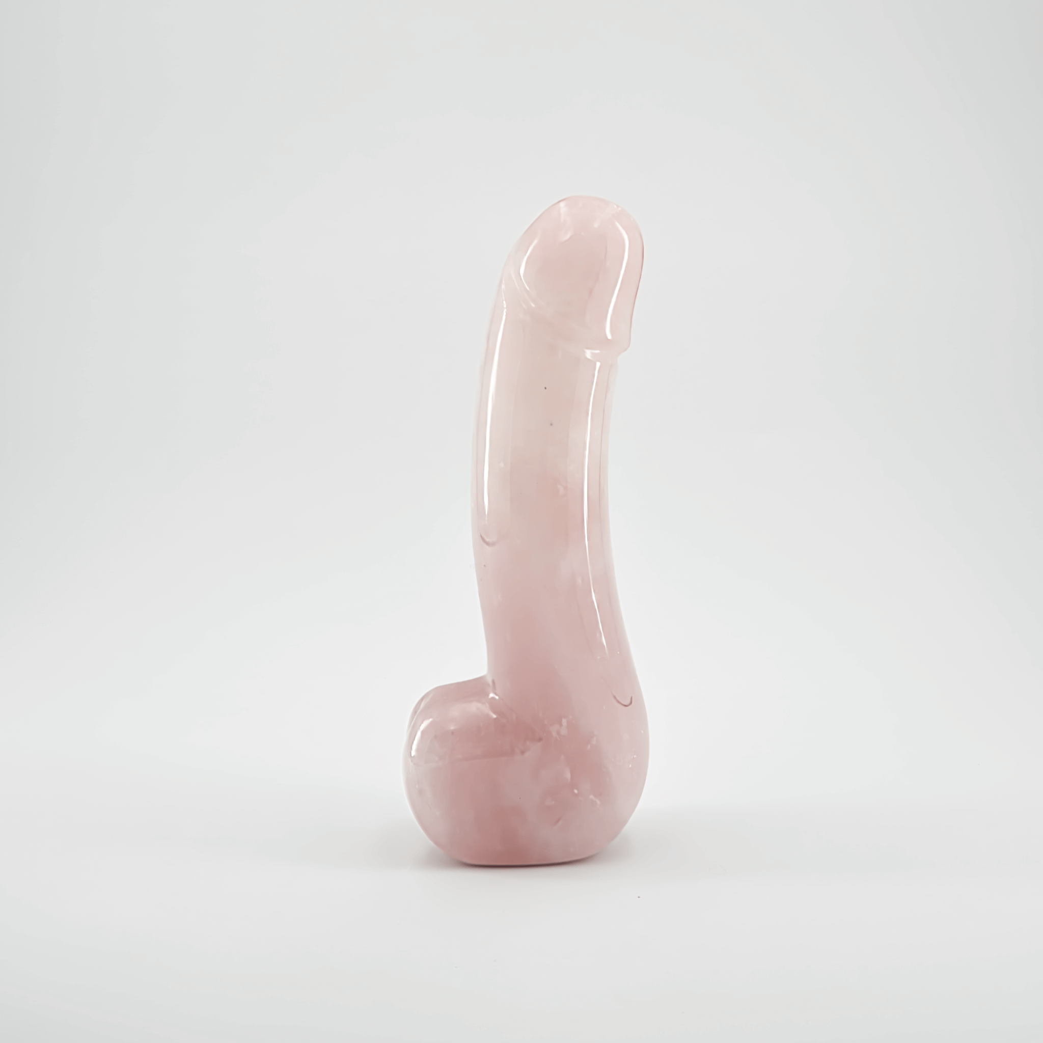 CrystalThrill Realistic, Curved, Bulbous Rose Quartz / 8" Arcora