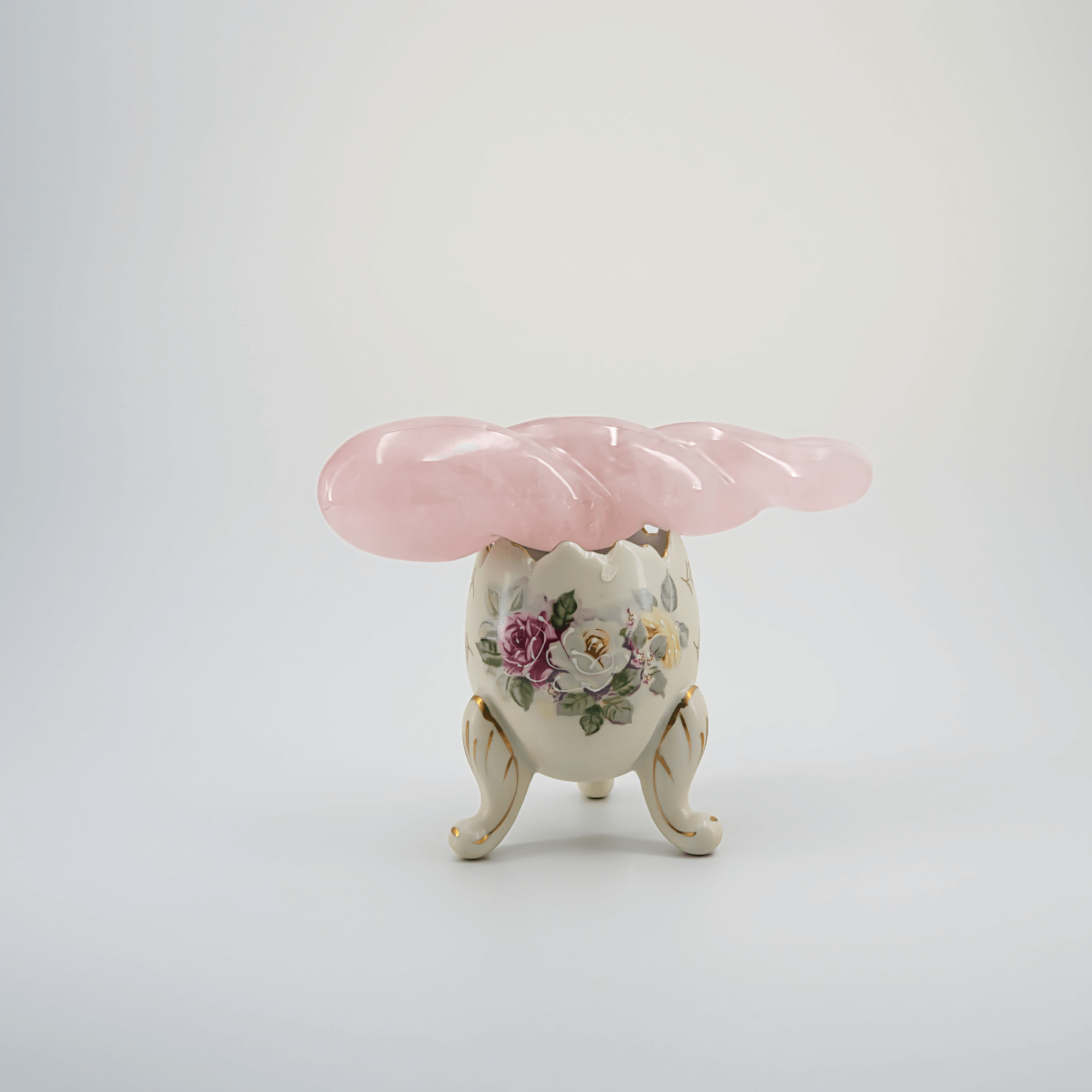 CrystalThrill Twisted,Tapered Rose Quartz / 7" Ripplea