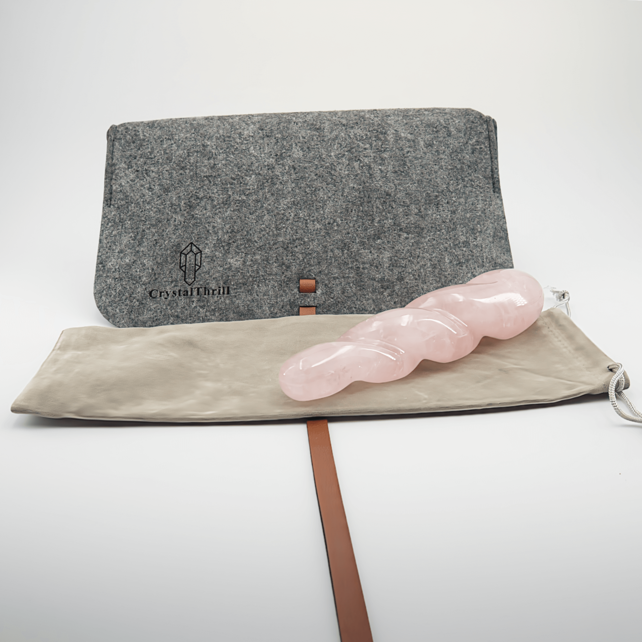 CrystalThrill Twisted,Tapered Rose Quartz / 7" Ripplea