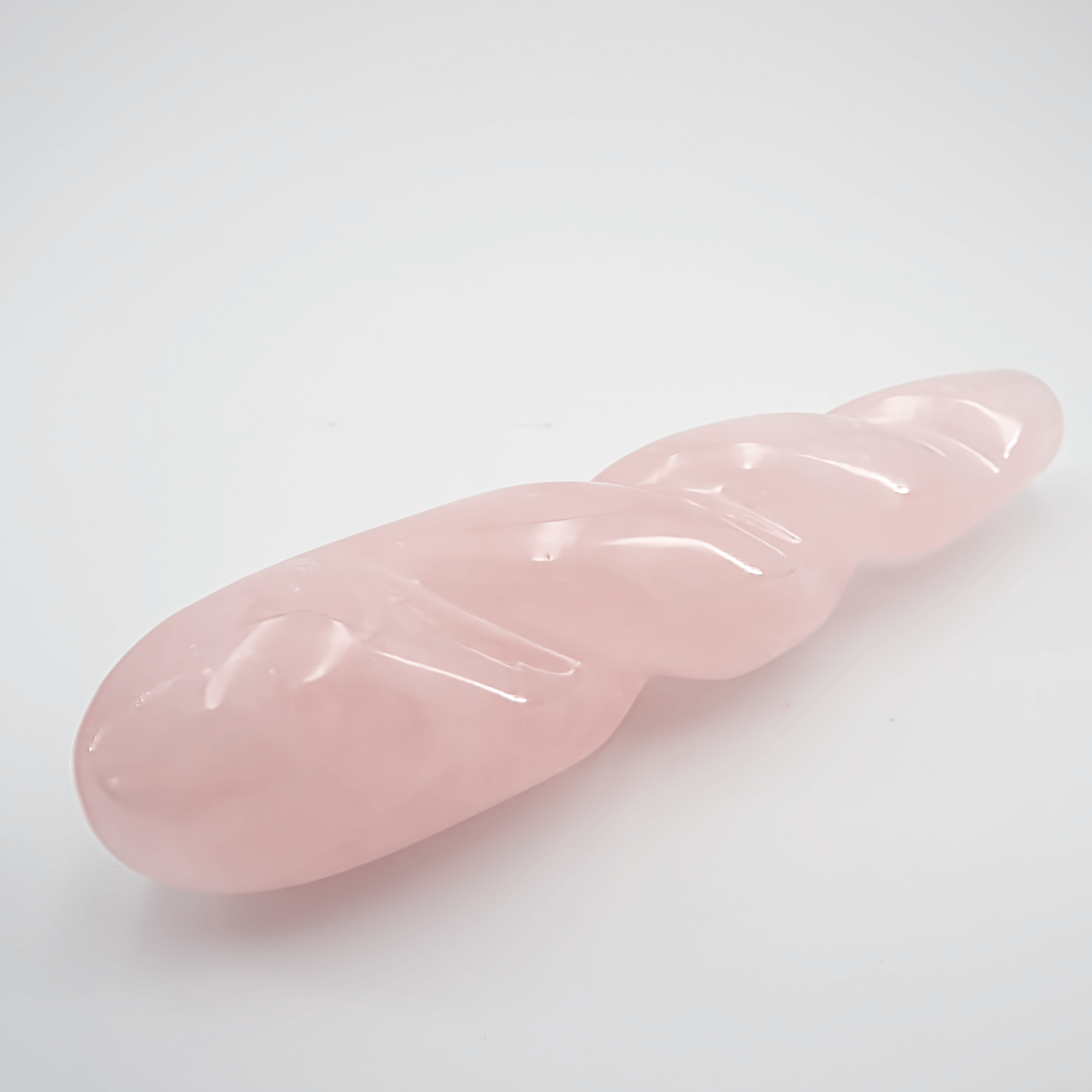 CrystalThrill Twisted,Tapered Rose Quartz / 7" Ripplea