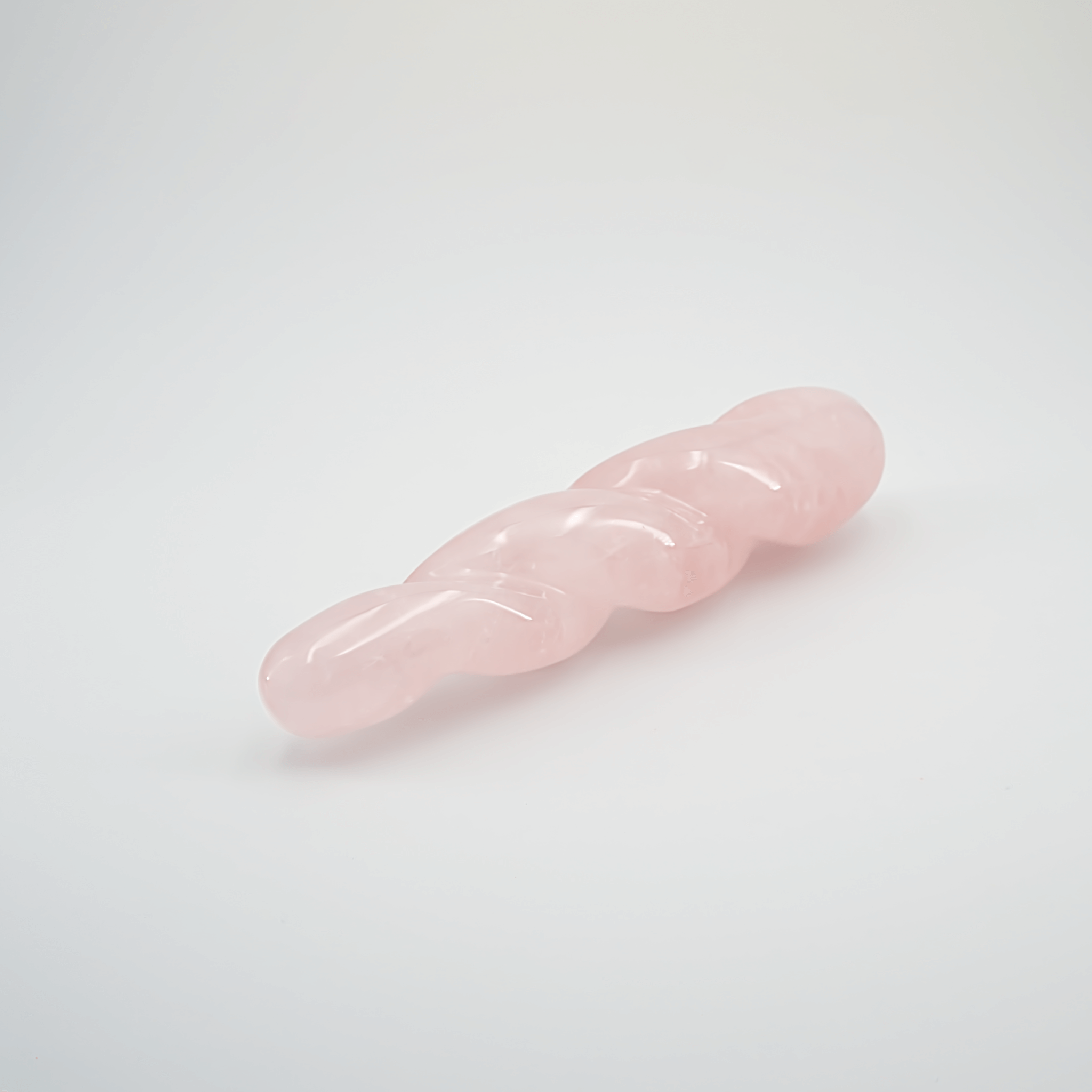 CrystalThrill Twisted,Tapered Rose Quartz / 7" Ripplea